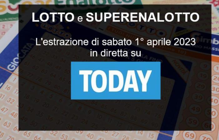 Estrazioni Lotto oggi e numeri SuperEnalotto sabato 1 aprile 2023 – .
