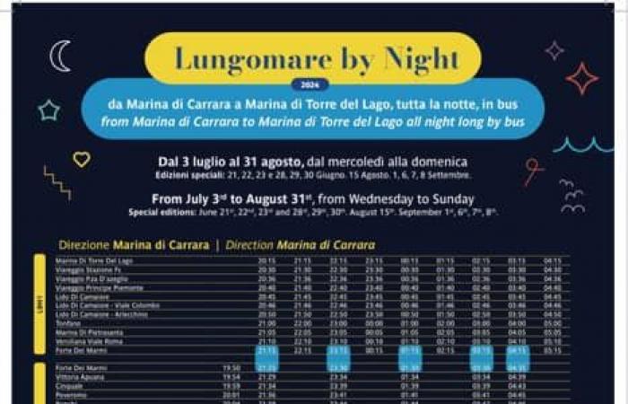Ritorna “Lungomare by Night”, il servizio bus serale e notturno tra Costa Apuana e la Versilia – .