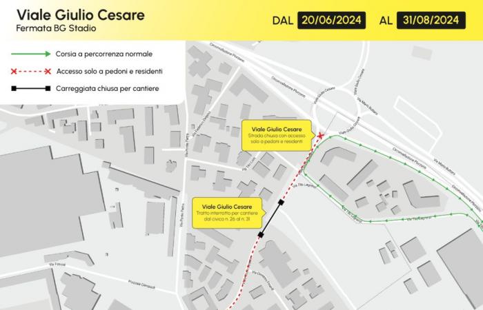 modifiche alla viabilità a Bergamo e Ponteranica per cantieri – .