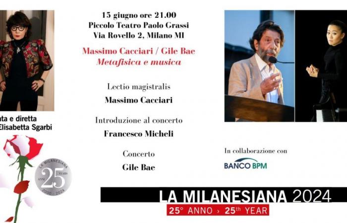 La Milanesiana, Lectio Magistralis di Massimo Cacciari sabato 15 al Piccolo Teatro Grassi – .