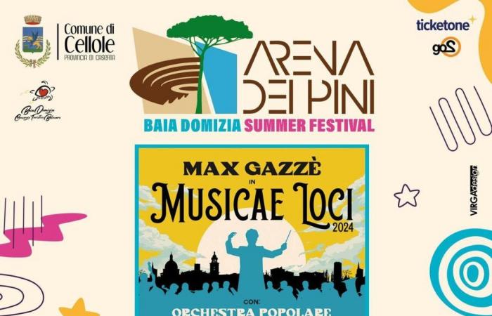 Max Gazzè in concert at the Arena dei Pini in Baia Domizia – .