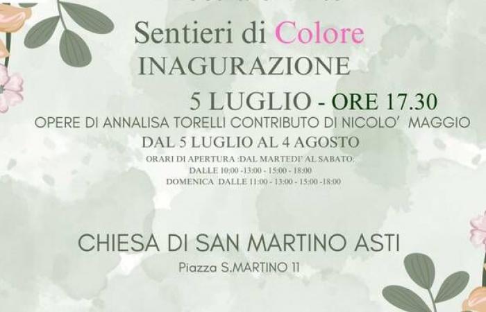 Asti, nella chiesa di San Martino si apre la Mostra d’Arte “Percorsi di Colore” – .