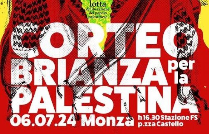 Sabato 6 luglio a Monza si svolgerà il corteo per la Palestina.