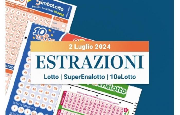 Estrazioni serali del Lotto, SuperEnalotto e 10eLotto di martedì 02 luglio 2024 – .
