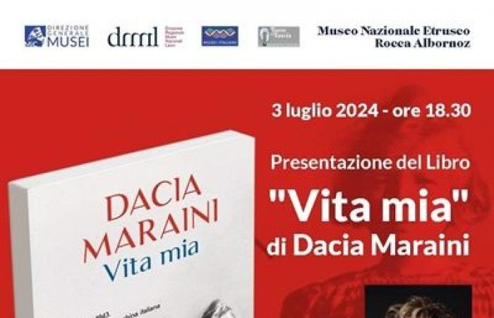 Dacia Maraini in Viterbo at the National Etruscan Museum Rocca Albornoz – .