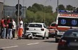 Incidente alla rotonda di via Milano-Gronda nord, motociclista ferito – .